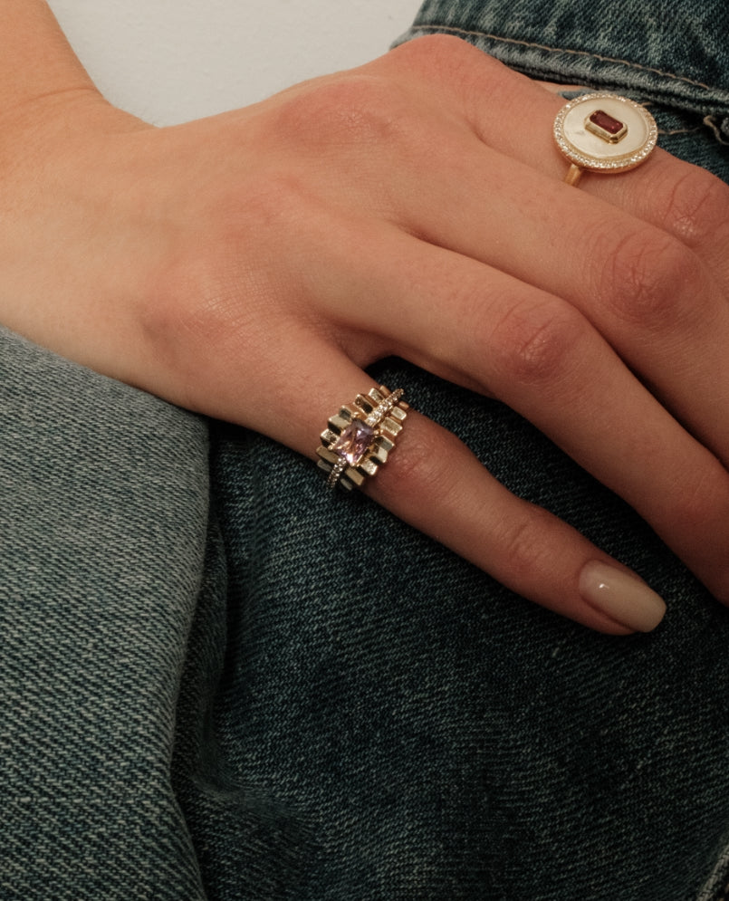Celeste Lavender Pinky Ring
